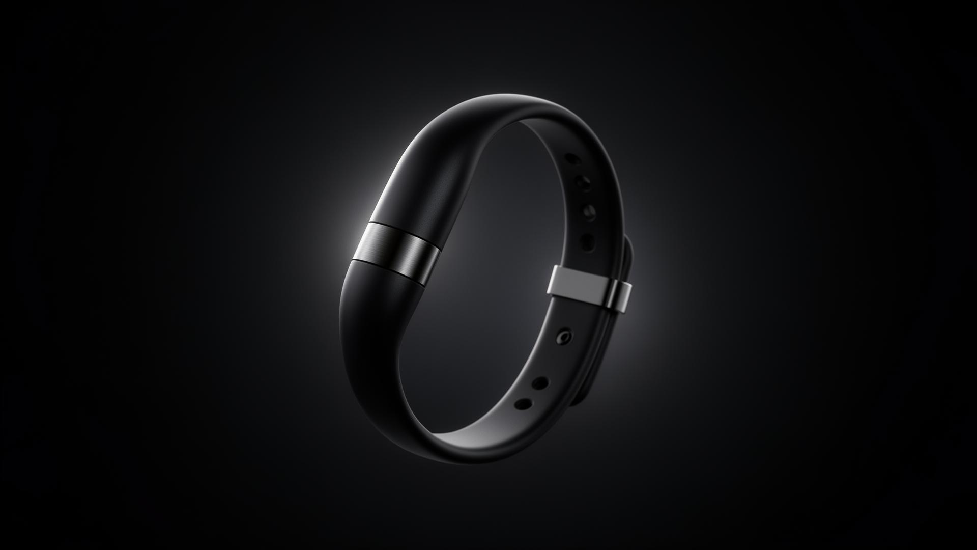 HabiZap wristband — matte black, no screen